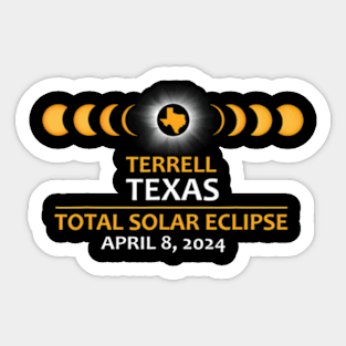 Terrell Tx Texas Total Solar Eclipse 2024 Sticker